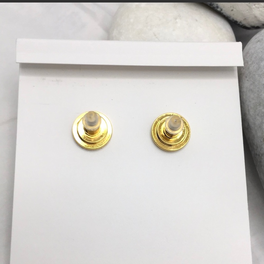 ⭐️Host Pick⭐️Tory Burch Black Pearl Gold Kira Drop Earrings - Picture 6 of 9